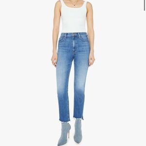 Mother - High Waisted Rider Ankle Fray Jeans